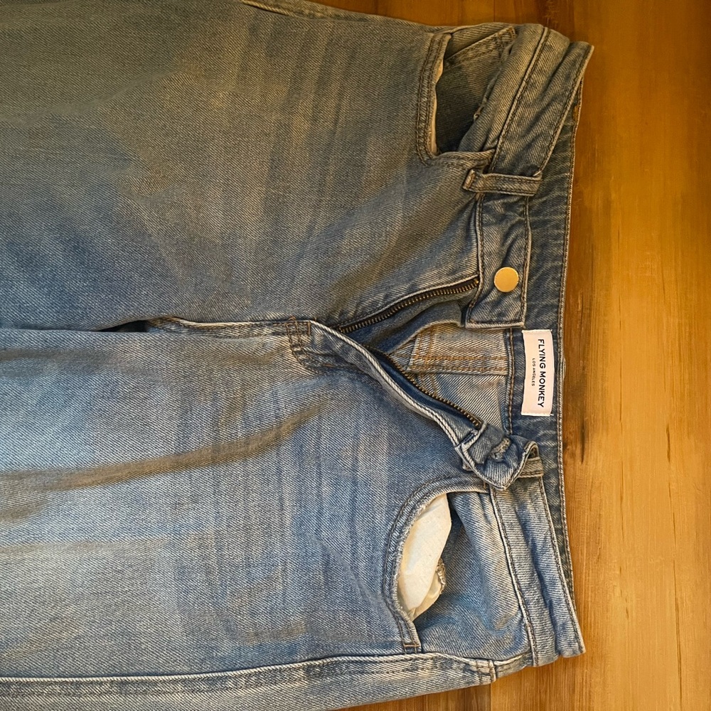 Flying Monkey High Rise Blue Denim Jeans tall long inseam 36’’